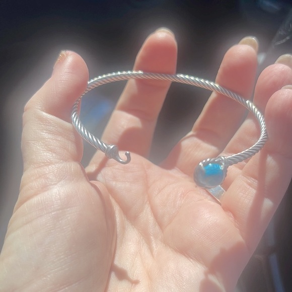 David Yurman Petite Chatelaine Turquoise & Sterling Silver Bracelet - Picture 7 of 9